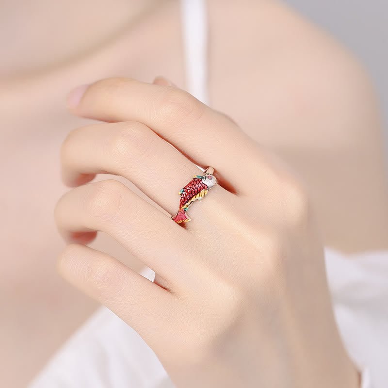 Buddha Stones幸運 鯉 富と繁栄の指輪