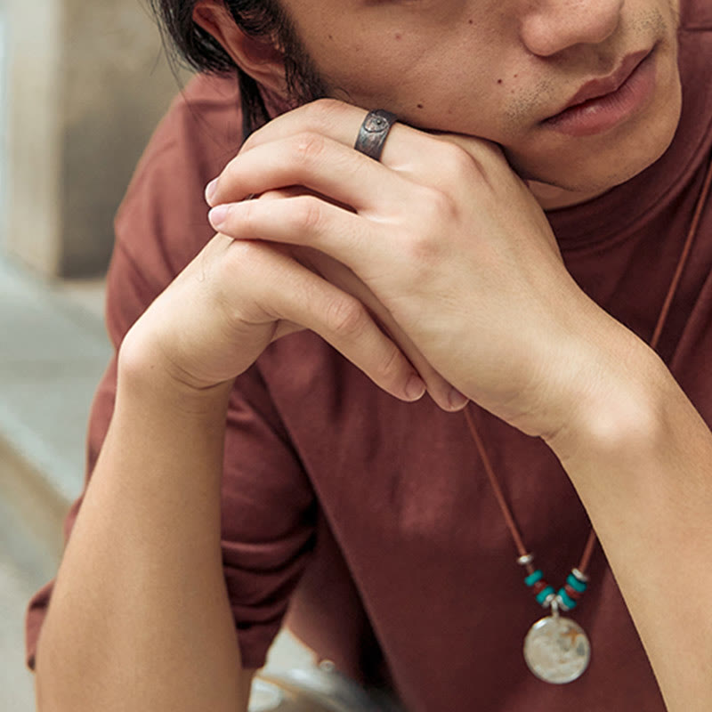 Buddha Stonesレトロ 999 スターリングシルバー 銅製 調節可能 プロテクションリング - image 10