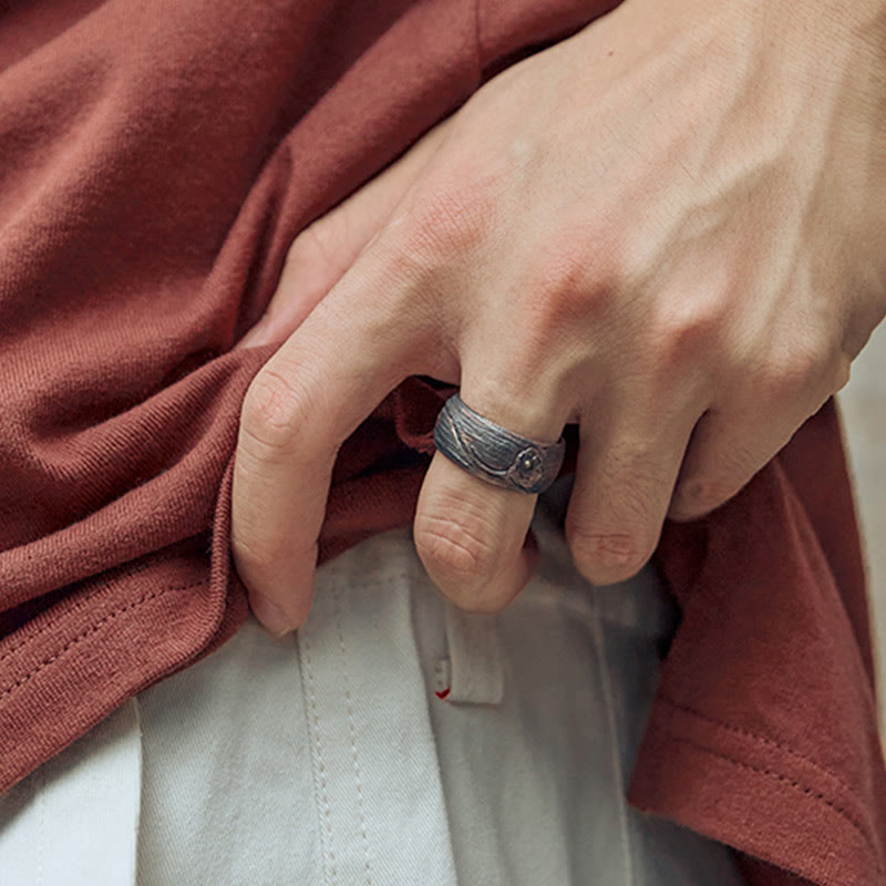 Buddha Stonesレトロ 999 スターリングシルバー 銅製 調節可能 プロテクションリング - image 11