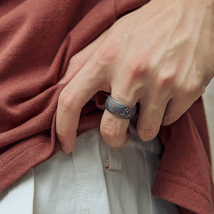 Buddha Stonesレトロ 999 スターリングシルバー 銅製 調節可能 プロテクションリング - image 11