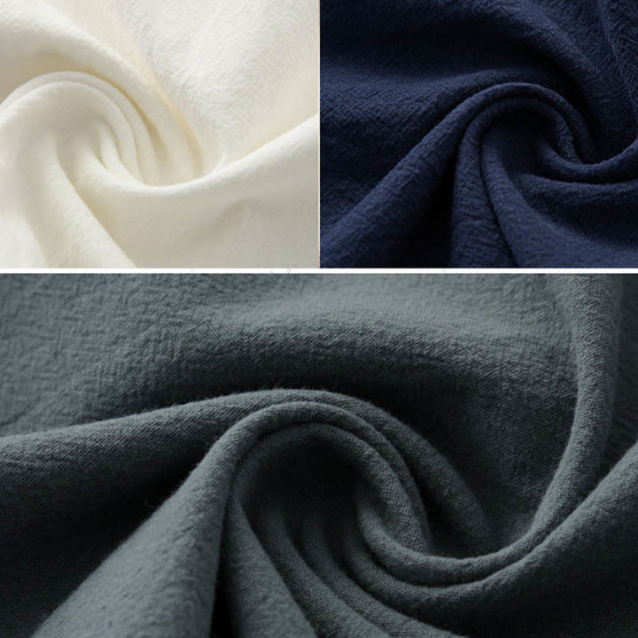 Buddha Stones瞑想カエルボタン唐草長袖シャツパンツメンズスーツ - image 26