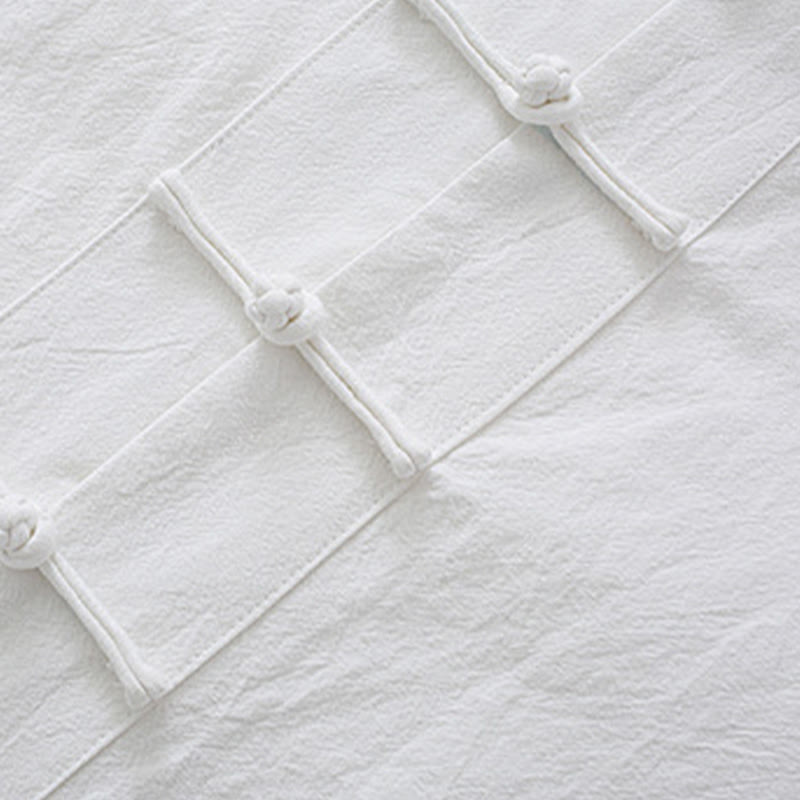 Buddha Stones瞑想カエルボタン唐草長袖シャツパンツメンズスーツ - image 6