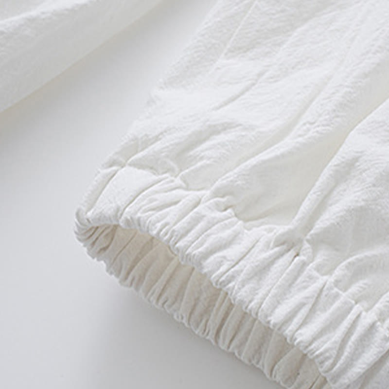 Buddha Stones瞑想カエルボタン唐草長袖シャツパンツメンズスーツ - image 11