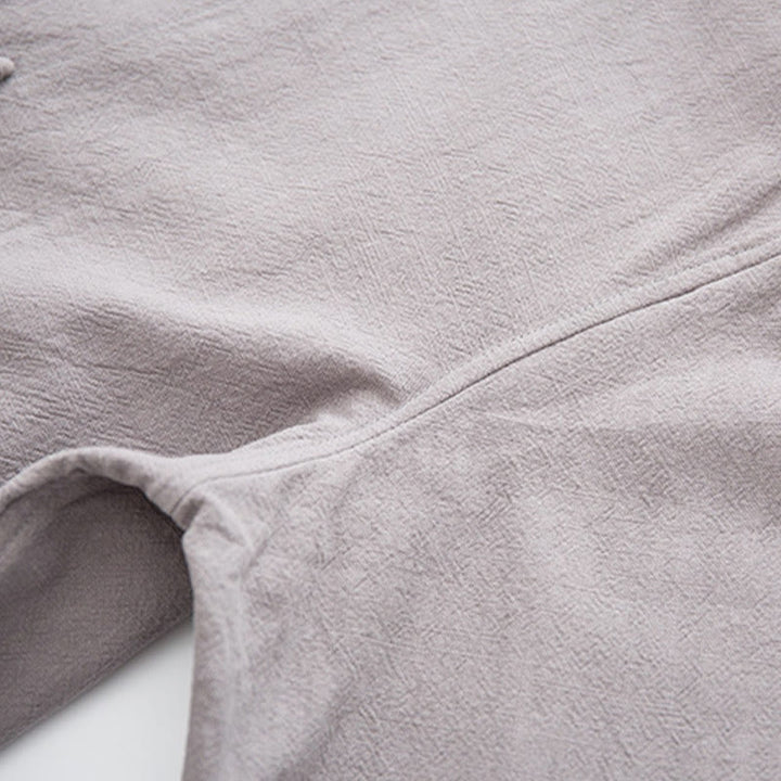 Buddha Stones唐蛙ボタン長袖シャツ コットンリネン メンズ服 - image 23