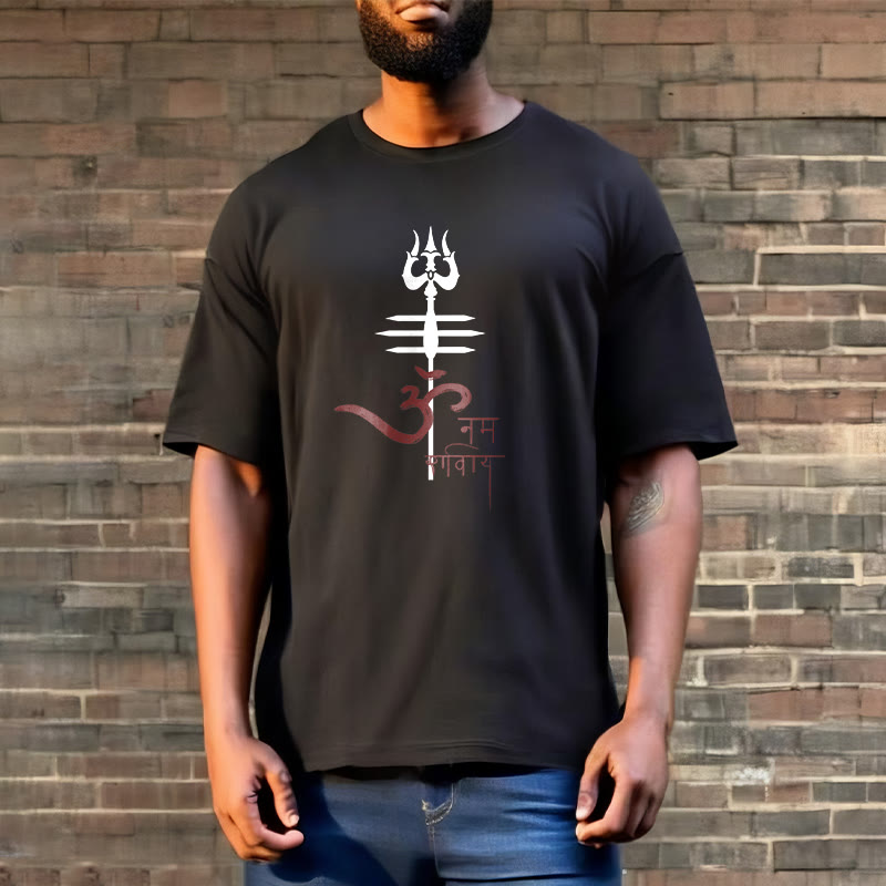 Buddha Stones OM NAMAH SHIVAYA トライデント コットン ティー Tシャツ - image 6