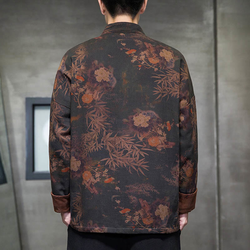 Buddha Stonesカエルボタン 中国唐装 ロングシャツ コットン メンズ ジャケット 衣類 - image 3