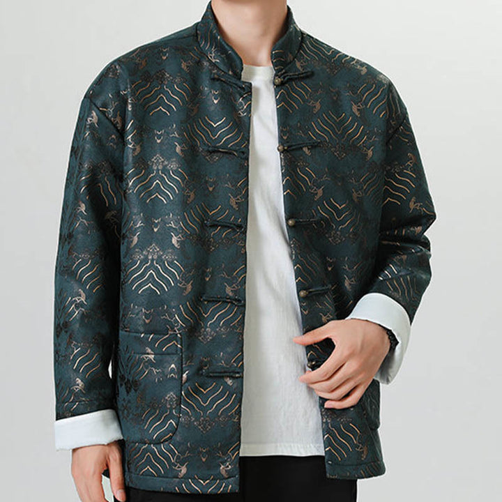 Buddha Stonesカエルボタン 中国唐装 波型 ロングシャツ メンズ ジャケット 衣類 - image 15