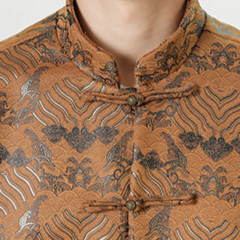 Buddha Stonesカエルボタン 中国唐装 波型 ロングシャツ メンズ ジャケット 衣類 - image 27