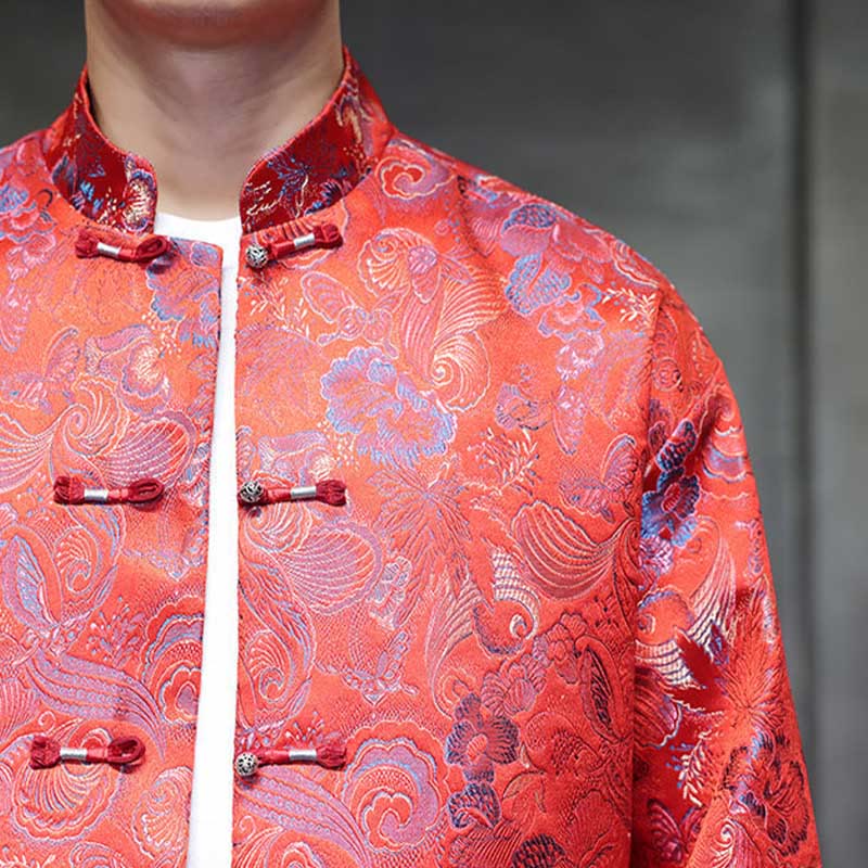 Buddha Stonesカエルボタン 中国唐装 スタンドカラー ロングシャツ メンズ ジャケット 衣類 - image 14