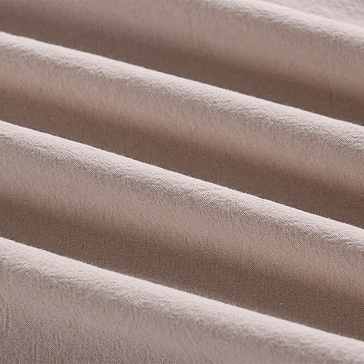 Buddha StonesゆったりメンズTシャツ 無地トップス 半袖 Vネック 通気性 リネンシャツ - image 9