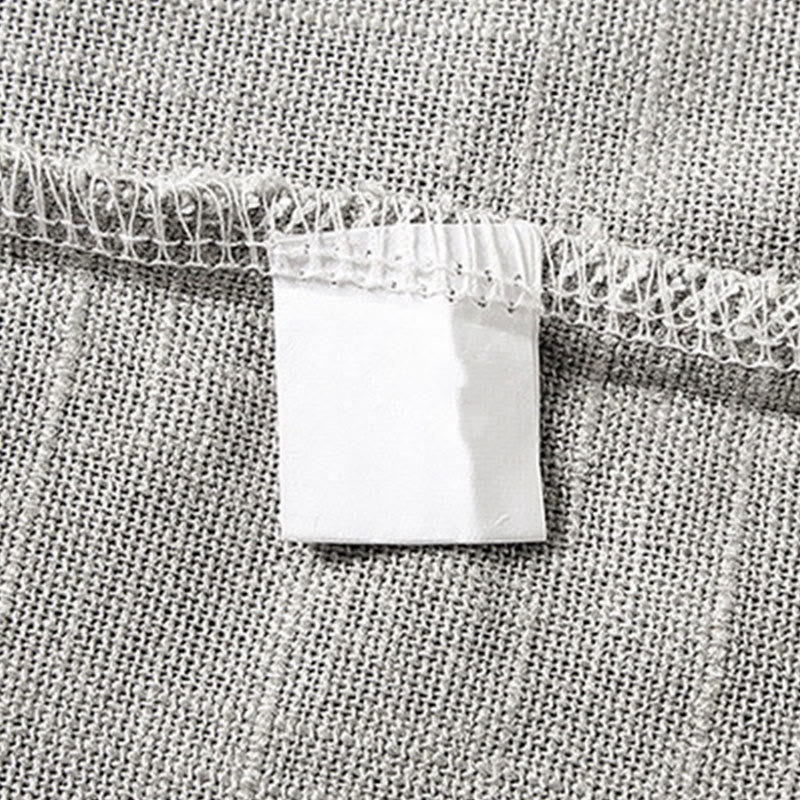 Buddha Stonesゆったりメンズシャツ 無地 ノッチネック トップス 半袖 快適 ボタン 通気性 コットンリネンシャツ - image 16