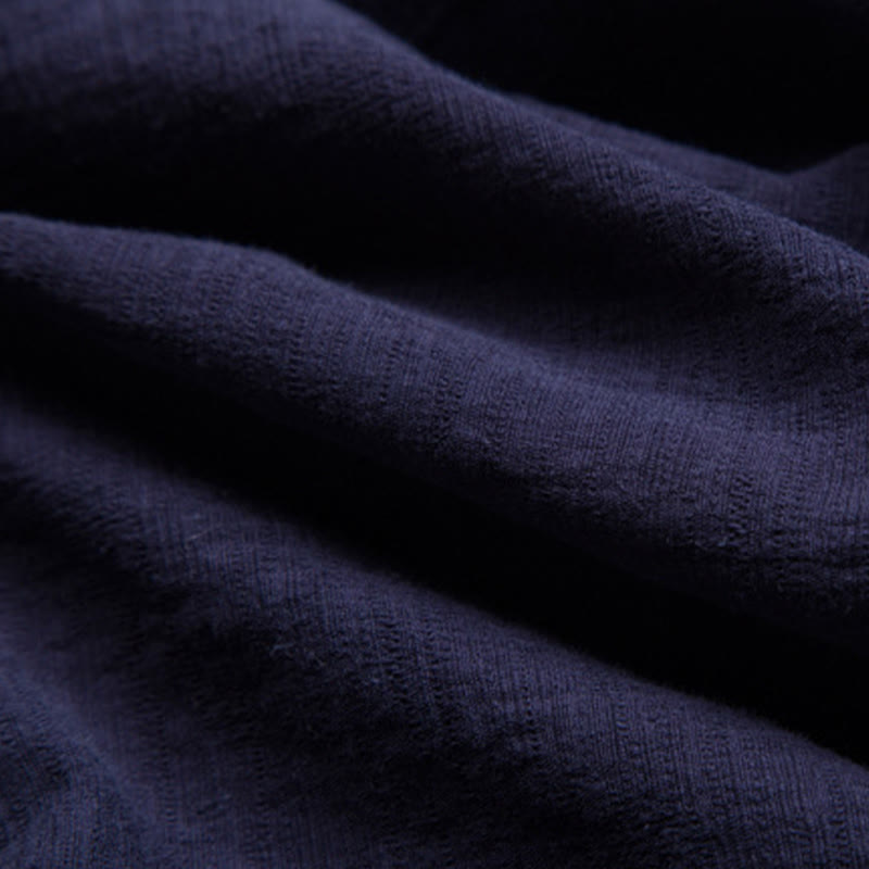 Buddha Stonesメンズ 半袖シャツ ポケット付き Vネック カーディガン 快適コットンリネンシャツ - image 14