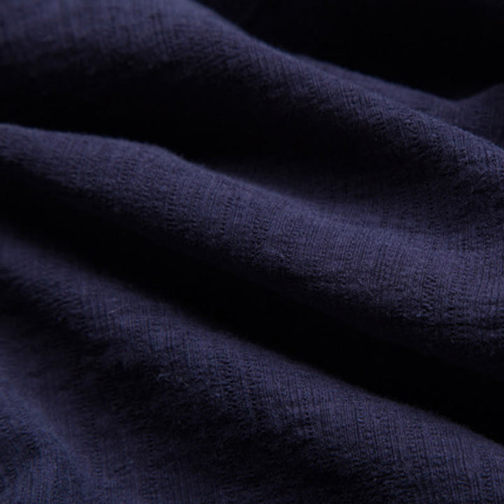 Buddha Stonesメンズ 半袖シャツ ポケット付き Vネック カーディガン 快適コットンリネンシャツ - image 14