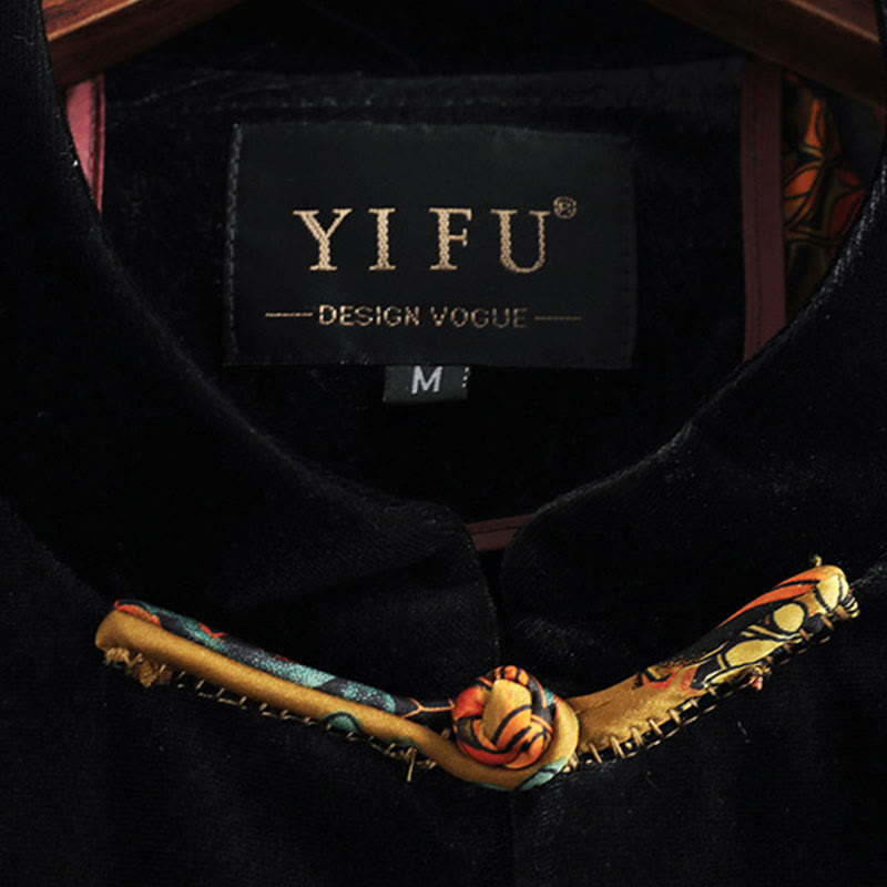 Buddha Stones唐装カエルボタンラウンドネックコットンメンズジャケットシャツ衣類 - image 2