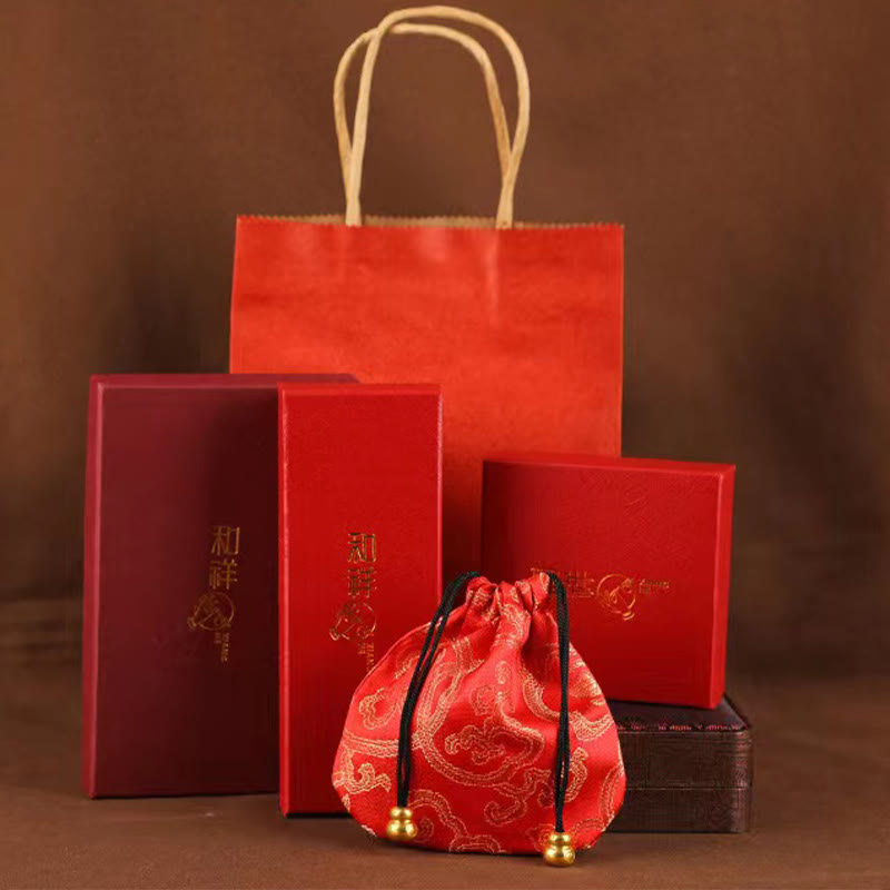 Buddha Stones天然辰砂龍の祝福赤い紐のベリーチェーン