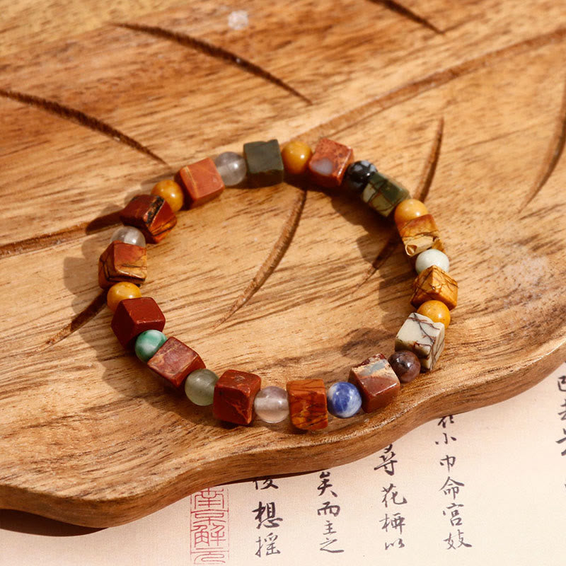 Buddha Stones赤瑪瑙 寿山石 穏やかな祝福のブレスレット