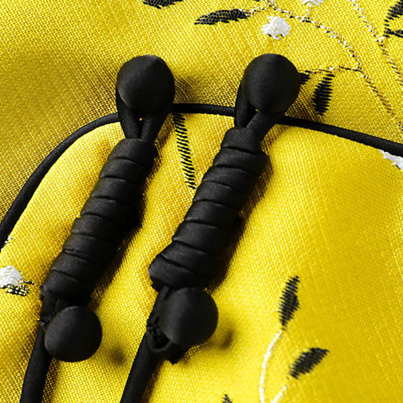 Buddha Stonesヴィンテージ刺繍鶴植物柄ノットボタンベスト - image 7