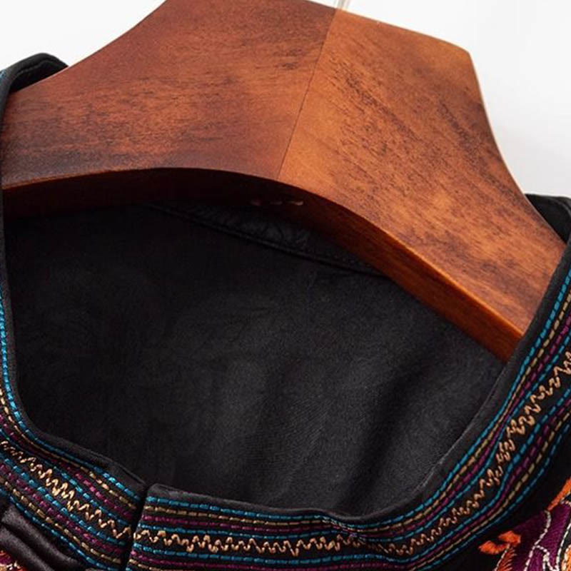 Buddha Stonesヴィンテージ刺繍カラフルな雲花柄ベスト - image 4