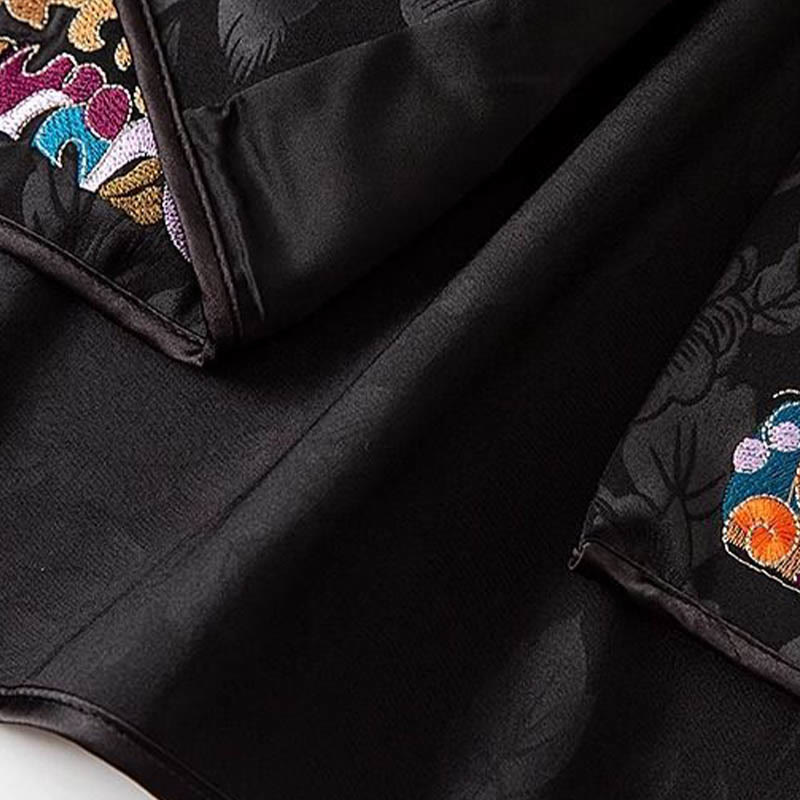 Buddha Stonesヴィンテージ刺繍カラフルな雲花柄ベスト - image 3