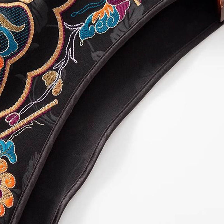 Buddha Stonesヴィンテージ刺繍カラフルな雲花柄ベスト - image 14