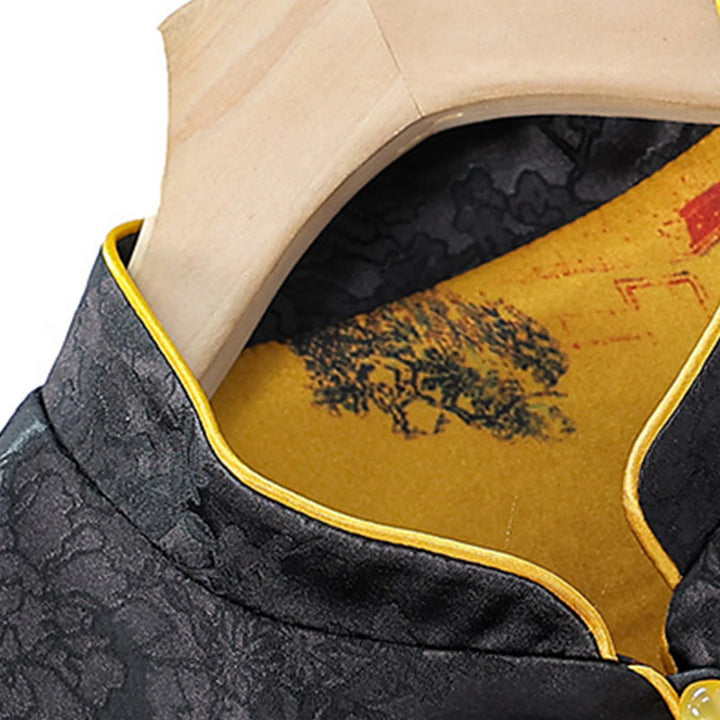 Buddha Stonesヴィンテージ刺繍梅花柄両面着用ベスト - image 3