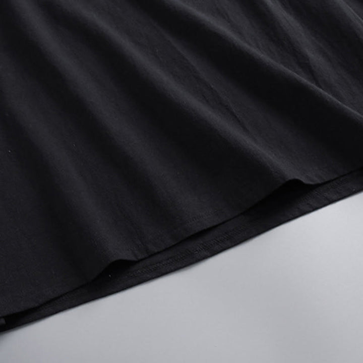 Buddha Stonesクロスカラーコットン唐装漢服トップスパンツメンズセット - image 8