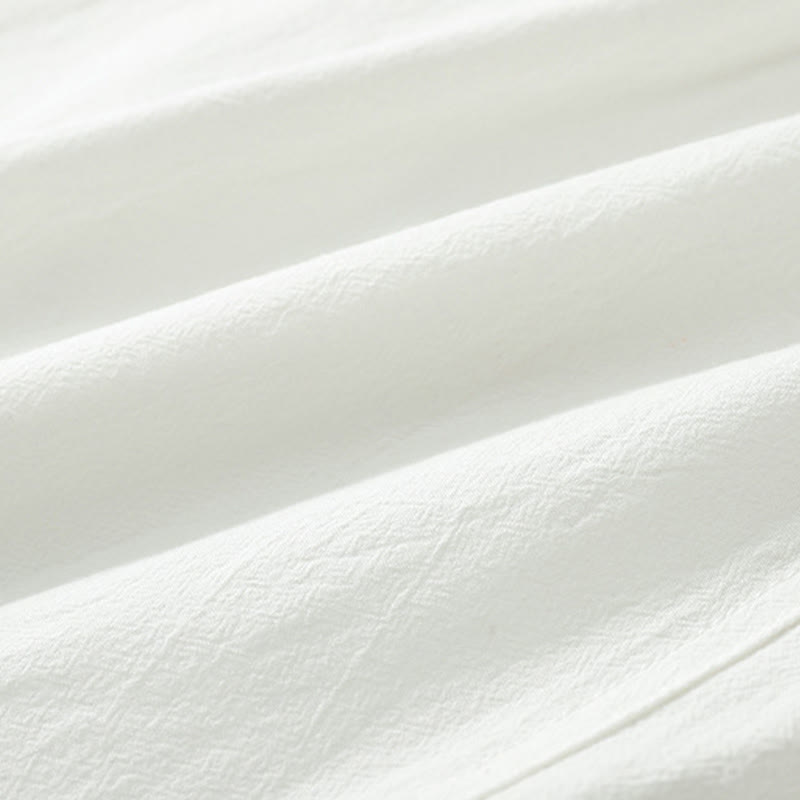 Buddha Stonesクロスカラーコットン唐装漢服トップスパンツメンズセット - image 25