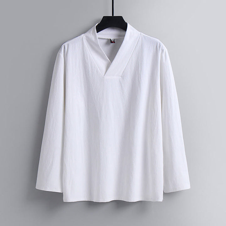 Buddha Stonesクロスカラークロップド丈ブルマーコットン唐装漢服トップスパンツ衣類メンズセット - image 17