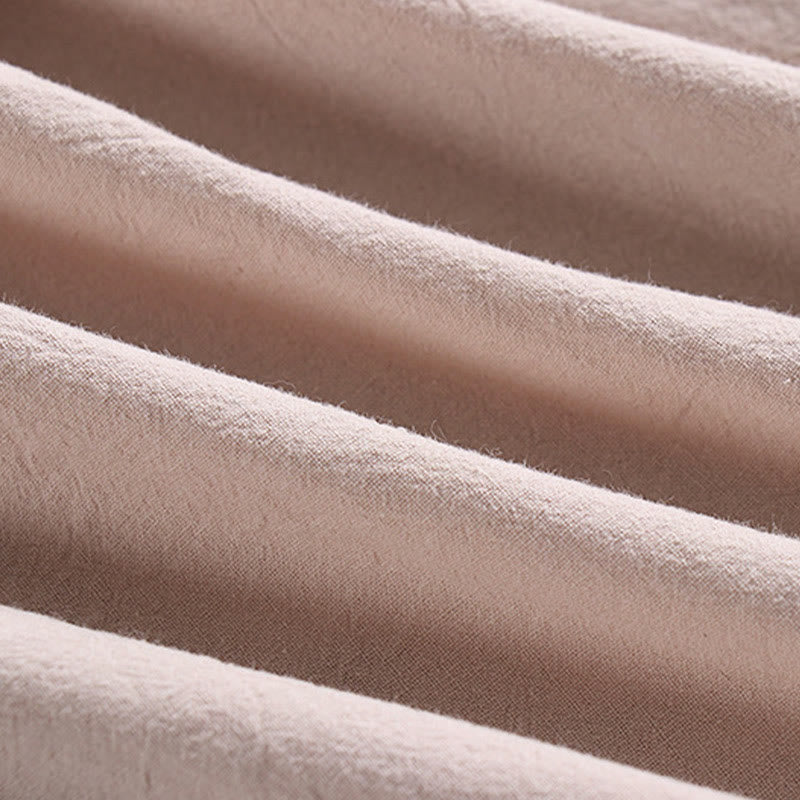 Buddha Stonesクロスカラークロップド丈ブルマーコットン唐装漢服トップスパンツ衣類メンズセット - image 8