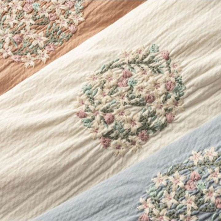 Buddha Stonesカジュアル レーストリム 刺繍 コットン ハーレムパンツ ポケット付き