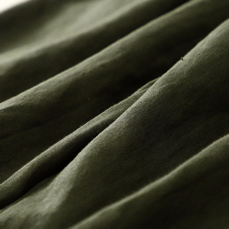 Buddha Stonesヴィンテージ ハイウエスト レースアップ コットンリネン ハーレムパンツ ポケット付き - image 37