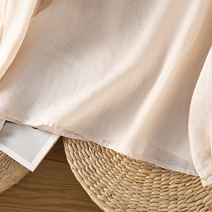 Buddha Stonesエスニック刺繍クルーネックコットンリネンプルオーバー - image 31