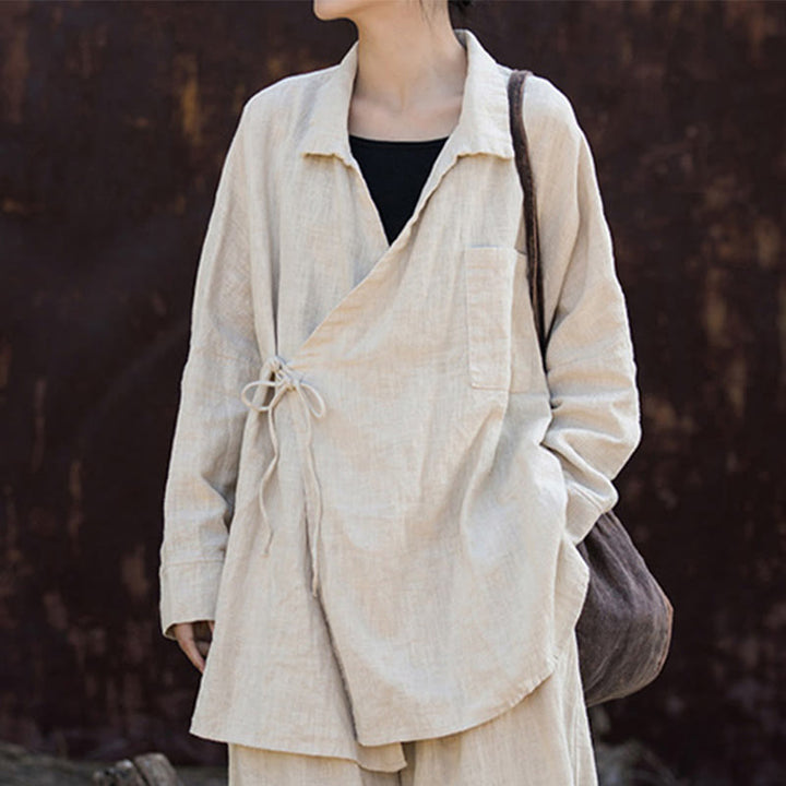 Buddha Stones瞑想ラミーコットン衣類