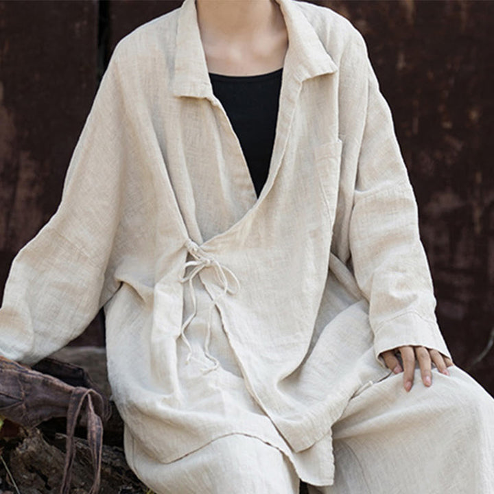 Buddha Stones瞑想ラミーコットン衣類