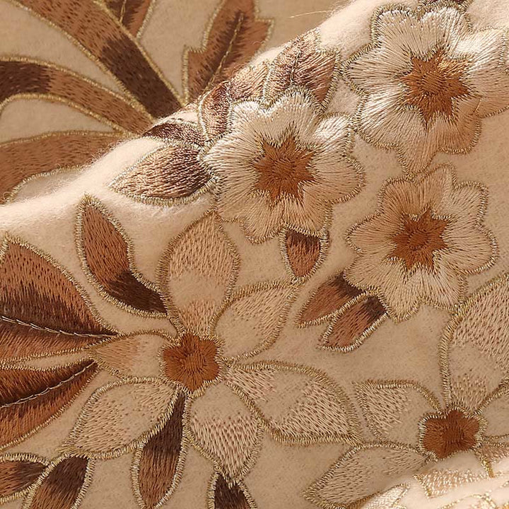 Buddha Stonesウールショール ベゴニア刺繍タッセル 冬用 心地よい旅行用スカーフ ラップ