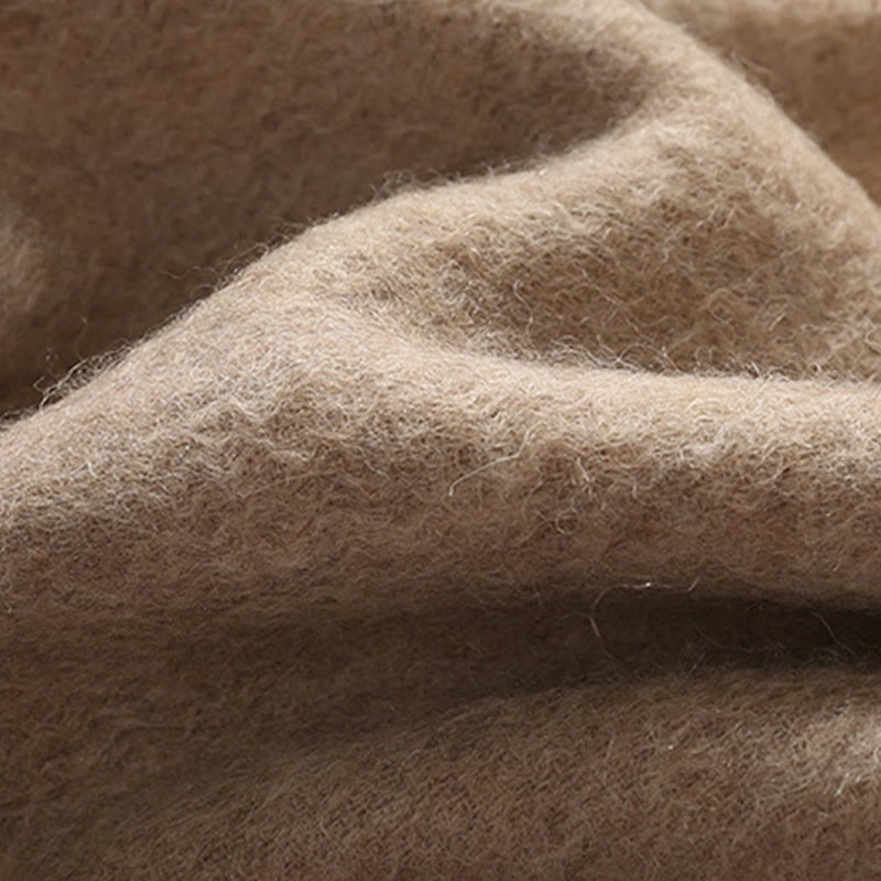 Buddha Stonesウールショール 蓮の葉刺繍タッセル 冬用 心地よい旅行用スカーフ ラップ