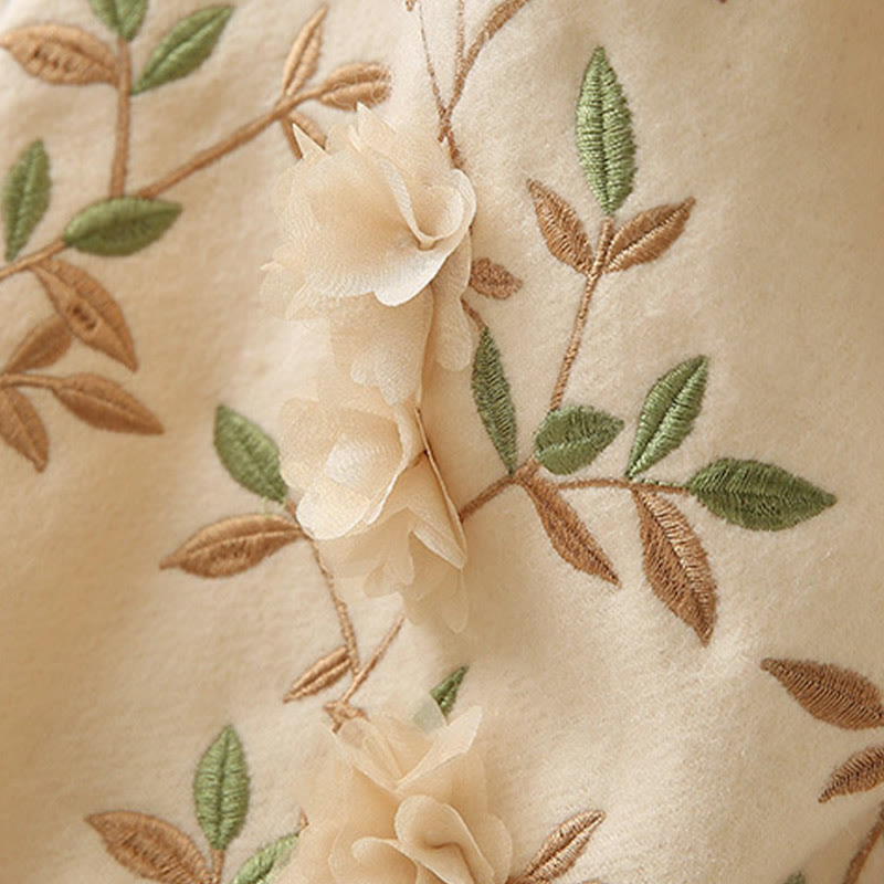 Buddha Stonesウールショール 3Dフローラル刺繍タッセル 冬用 心地よい旅行用スカーフラップ