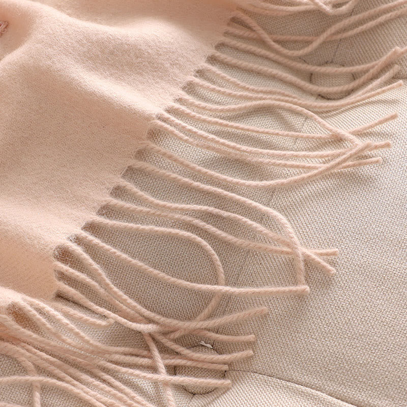 Buddha Stonesウールショール レッドフラワー刺繍タッセル 冬用 心地よいトラベルスカーフラップ