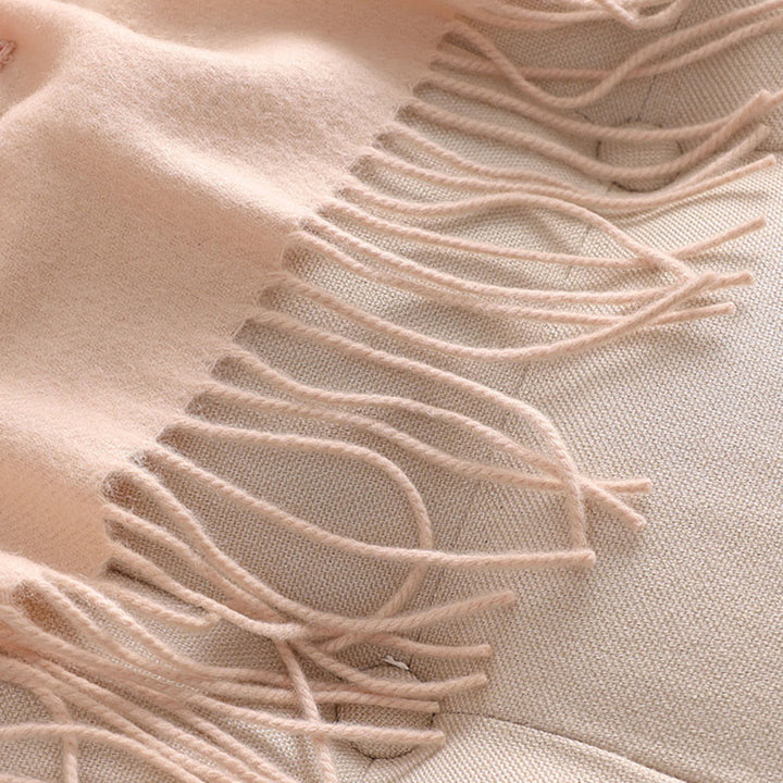 Buddha Stonesウールショール レッドフラワー刺繍タッセル 冬用 心地よいトラベルスカーフラップ