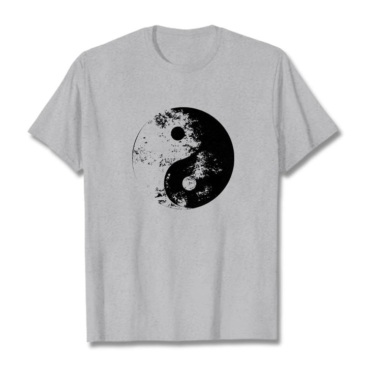 Buddha Stones陰陽 太極拳柄 コットンTシャツ - ライトグレー - 2XL - image 11