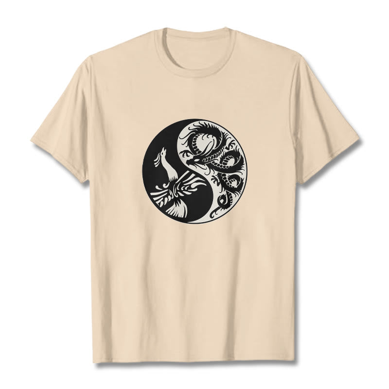 Buddha Stonesフェニックス陰陽コットンTシャツ - ビスク - 2XL - image 13