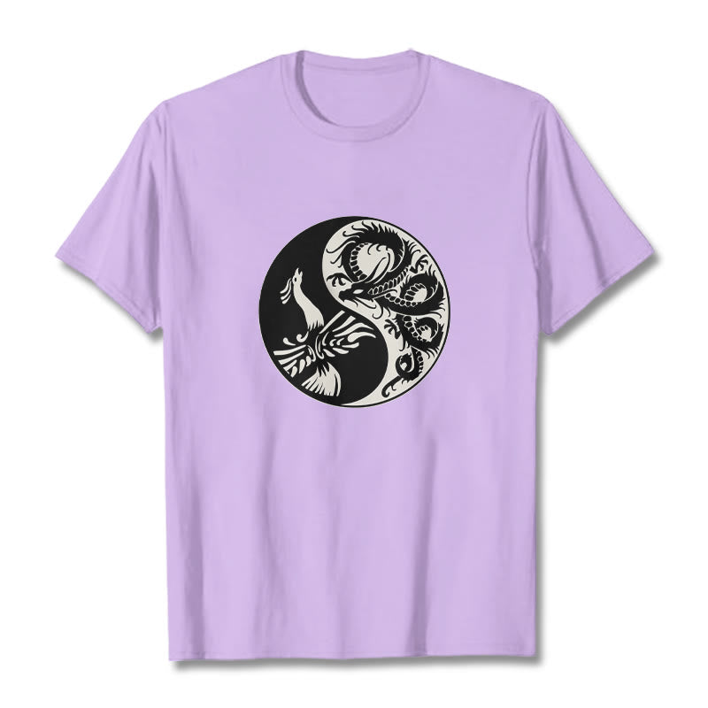 Buddha Stonesフェニックス陰陽コットンTシャツ - 梅 - 2XL - image 17