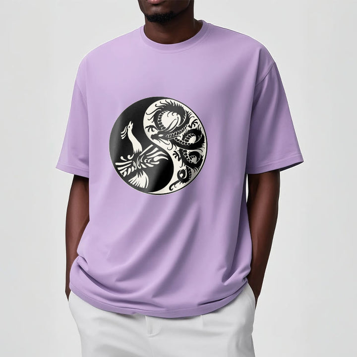 Buddha Stonesフェニックス陰陽コットンTシャツ - image 18