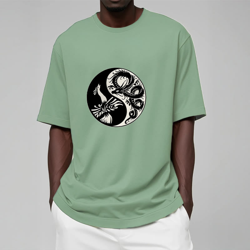 Buddha Stonesフェニックス陰陽コットンTシャツ - image 16