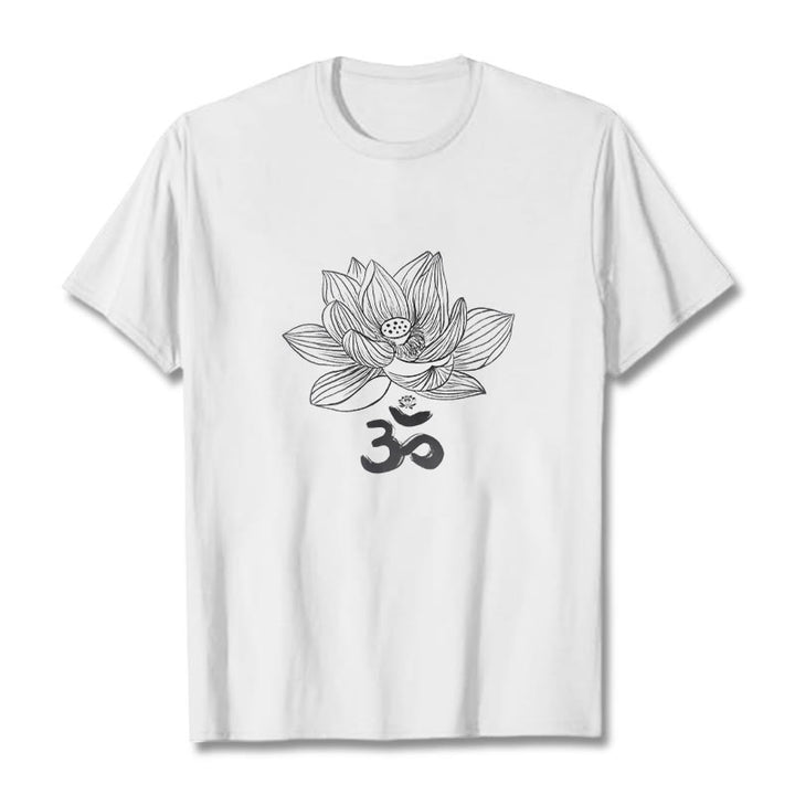 Buddha Stonesオム ロータス スケッチ コットン Tシャツ - 白 - 2XL - image 8