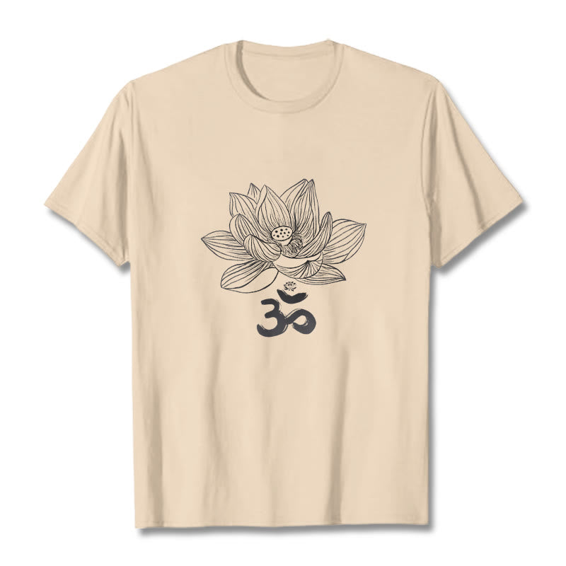 Buddha Stonesオム ロータス スケッチ コットン Tシャツ - ビスク - 2XL - image 12