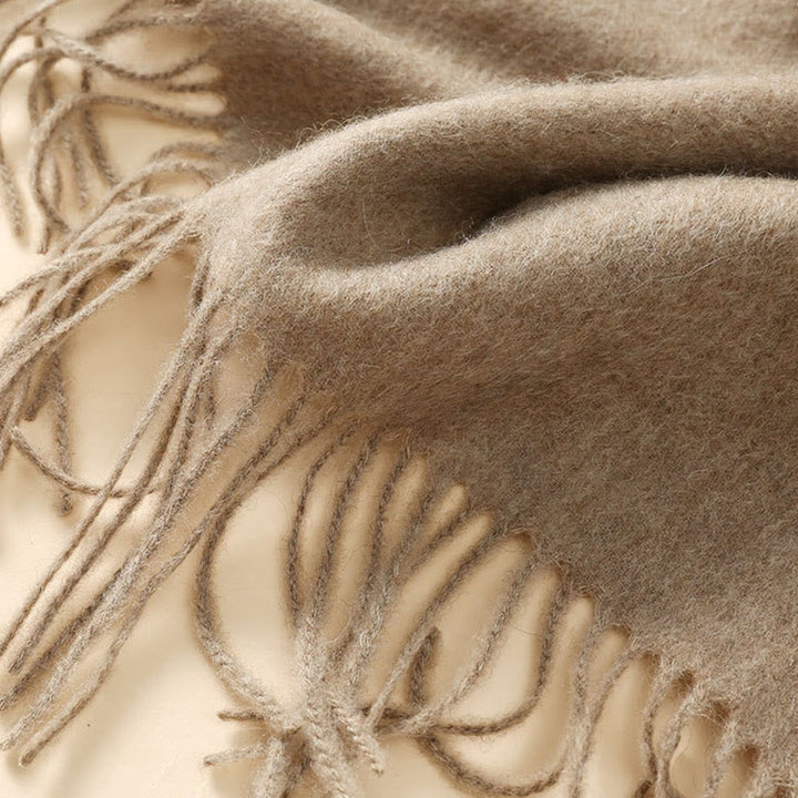 Buddha Stonesウールショール ホワイト オレンジフラワー刺繍タッセル 冬用 心地よい旅行用スカーフラップ