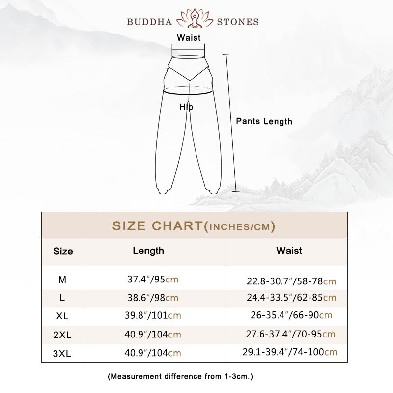 Buddha Stones無地 モダール ヨガ ダンス ハイウエスト ハーレムパンツ ポケット付き - image 5