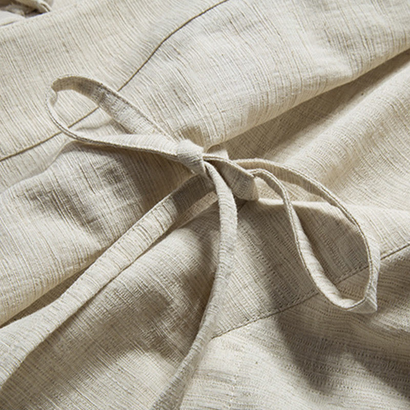 Buddha Stonesの秋の中国漢服コットンリネンメンズジャケット - image 13