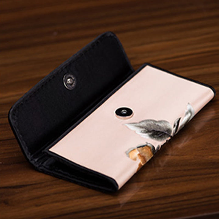 Buddha Stones牡丹花蘇刺繍の旅ショッピング長財布ハンドバッグ